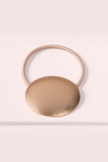 The Hair Edit Soft Gold Royal Disk Circular Metal Hair Tie