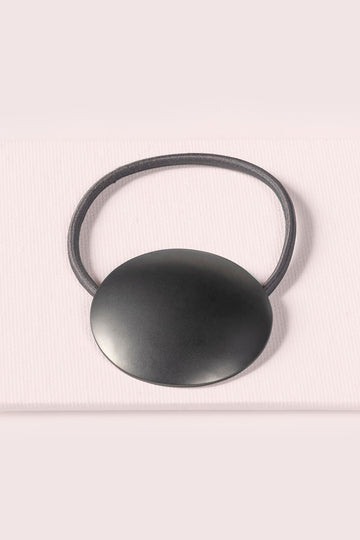 The Hair Edit royal disk gunmetal ponytail hair accessory
