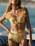 Sunlily Bloom - High-Waisted Floral Bikini Set