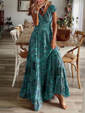Bohemian Blossom - Sleeveless Floral Maxi Dress - Viaroi