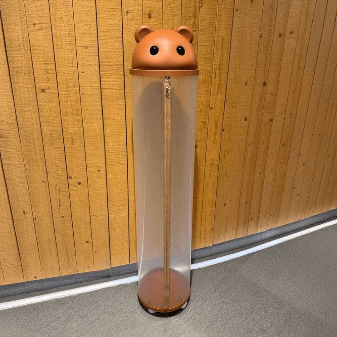 Multipurpose Transparent Plastic Storage Tube with Zipper(30cm)