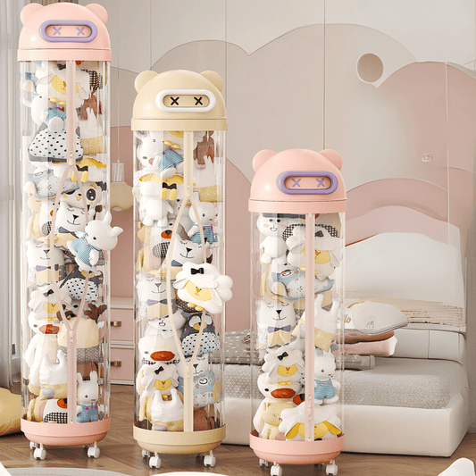 Transparent Doll Storage Bucket