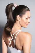 model wearing Ballerina Band Soft Rolled Hair Ties in her hair