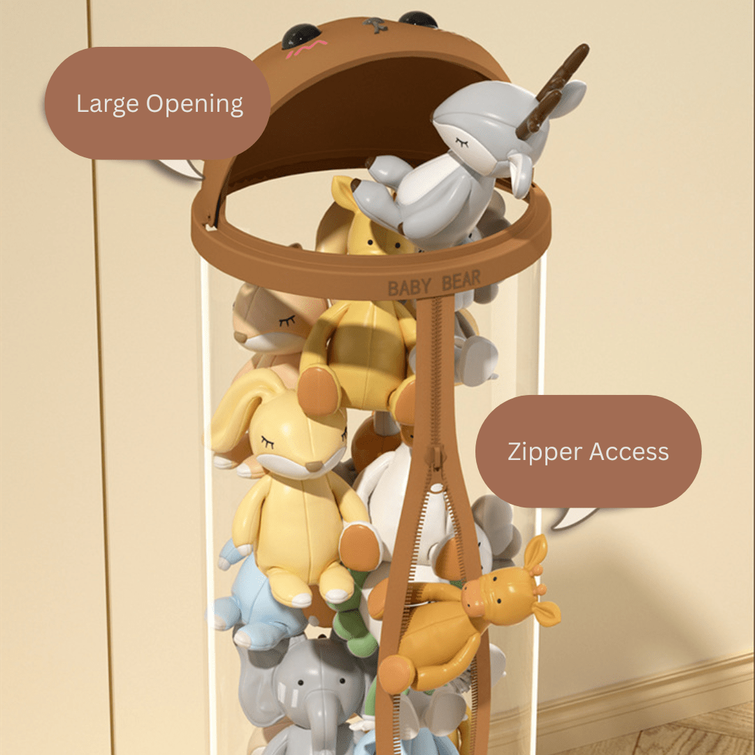 Multipurpose Transparent Plastic Storage Tube with Zipper(30cm)