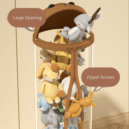 Multipurpose Transparent Plastic Storage Tube with Zipper(30cm)