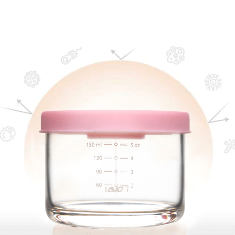 Multipurpose Borosilicate Glass Food Storage Bowl with Lid & Measurement Scale (150ml)