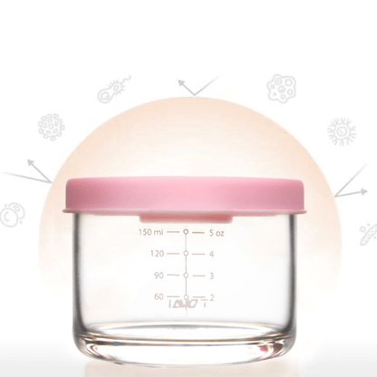 Multipurpose Borosilicate Glass Food Storage Bowl with Lid & Measurement Scale (150ml)