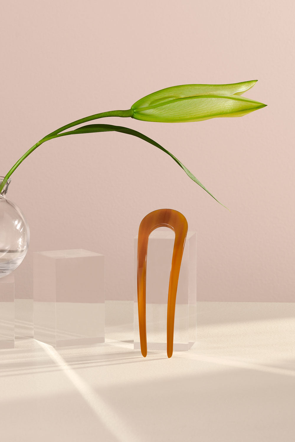The Hair Edit jumbo chignon French hair pin with plant 