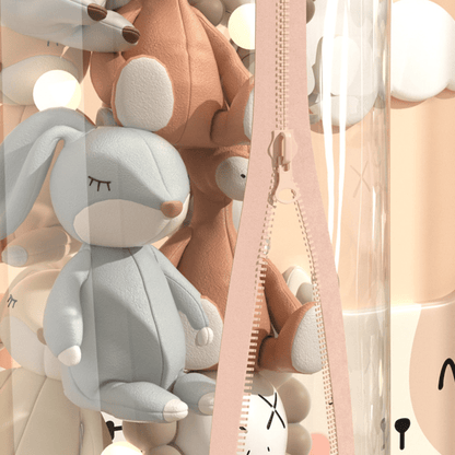 Plastic Rotating Toy Storage Bucket with Dustproof Cover & Zipper (30cm)