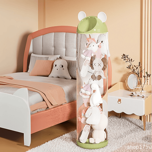 Multi-Functional Transparent Toys Storage Tube with Zipper(30cm)