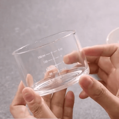 Multipurpose Borosilicate Glass Food Storage Bowl with Lid & Measurement Scale (150ml)