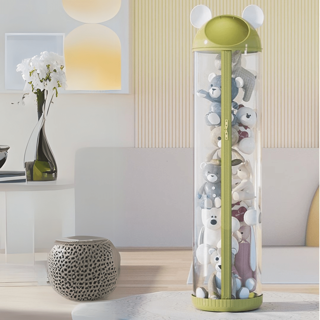 Multi-Functional Transparent Toys Storage Tube with Zipper(30cm)