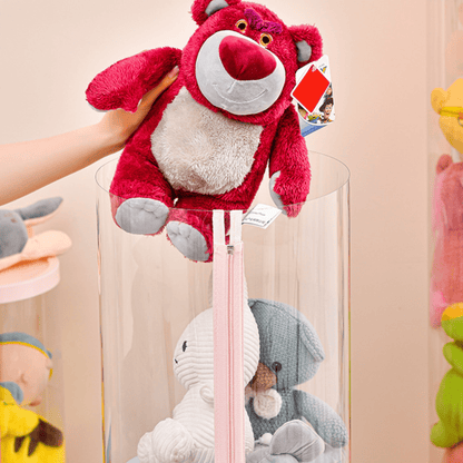 Plastic Rotating Toy Storage Bucket with Dustproof Cover & Zipper (30cm)