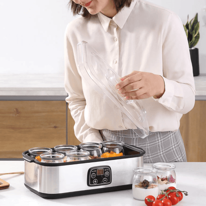 Multifunctional Stainless Steel Digital Yogurt Maker with 8 Cups (1440ml)
