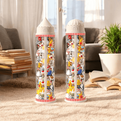 Multi-Purpose Plastic Princess Castle Doll Storage Bucket with Zipper (27cm)