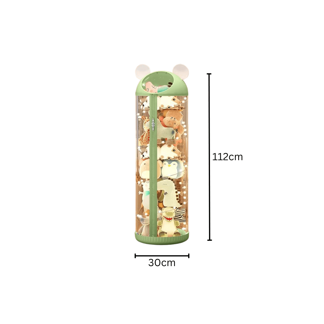 Multi-Functional Transparent Toys Storage Tube with Zipper(30cm)