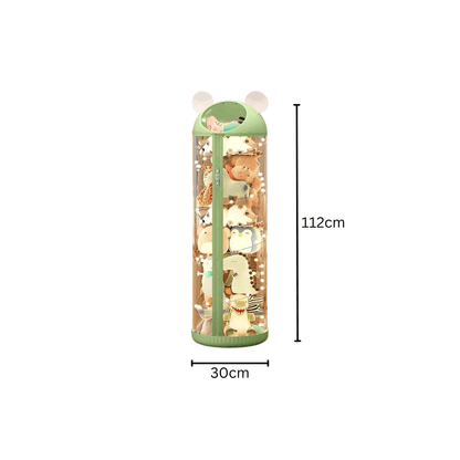 Multi-Functional Transparent Toys Storage Tube with Zipper(30cm)