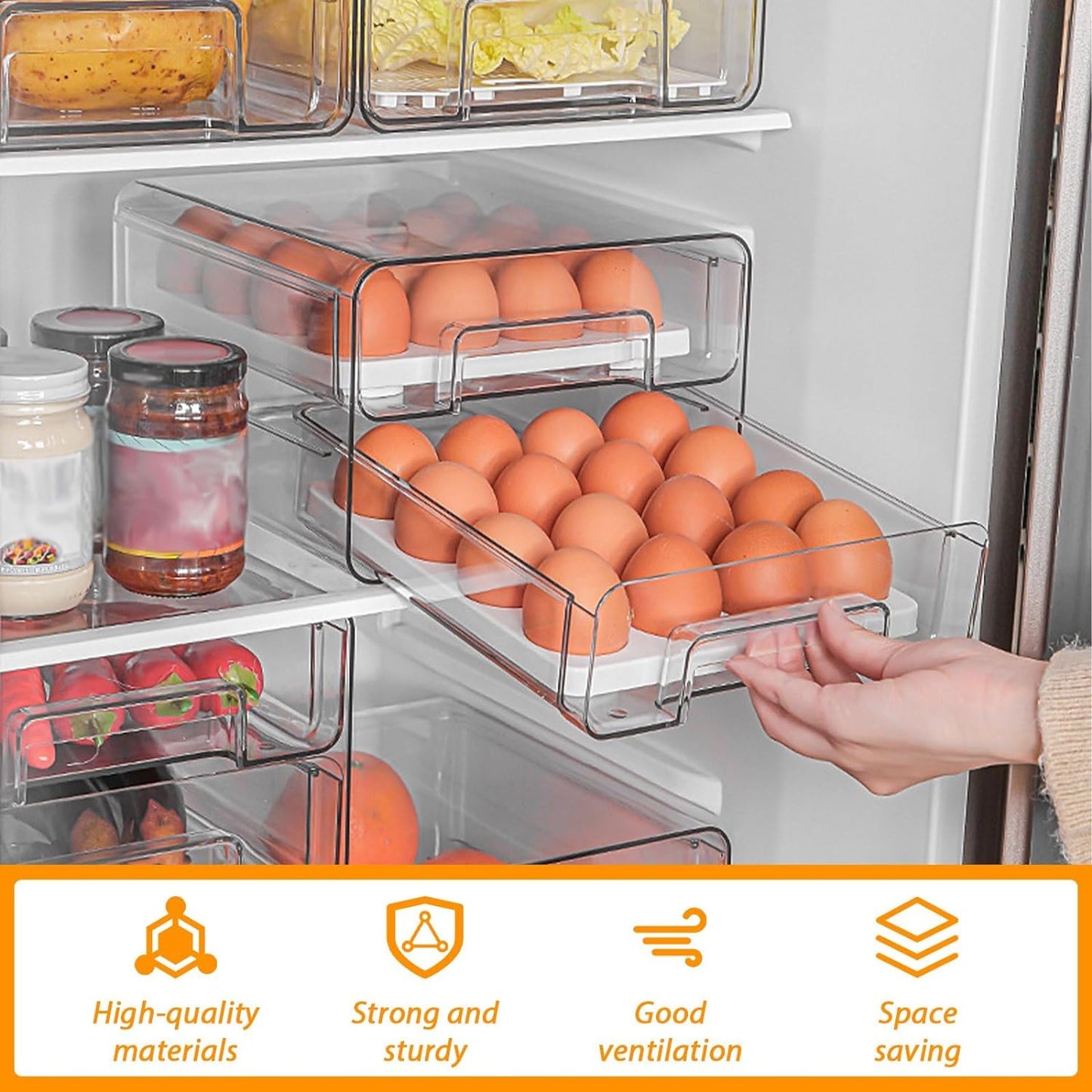 Stackable Pull Out Storage Containers