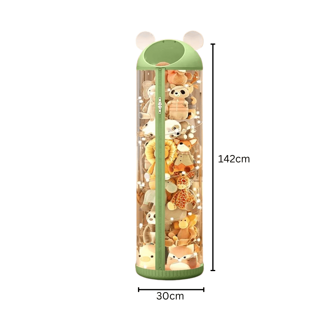 Multi-Functional Transparent Toys Storage Tube with Zipper(30cm)