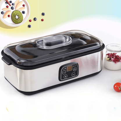 Multifunctional Stainless Steel Digital Yogurt Maker with 8 Cups (1440ml)