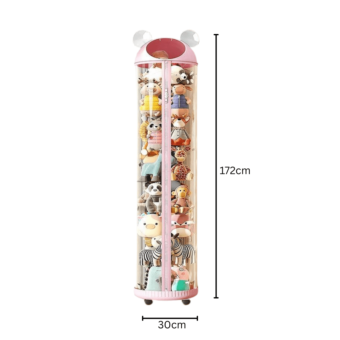 Multi-Purpose Transparent Kids Toys Plastic Storage Tube with Zipper(30cm)