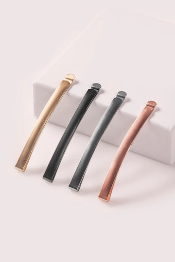 Modern Curved Bobby Pins Set - Gilded