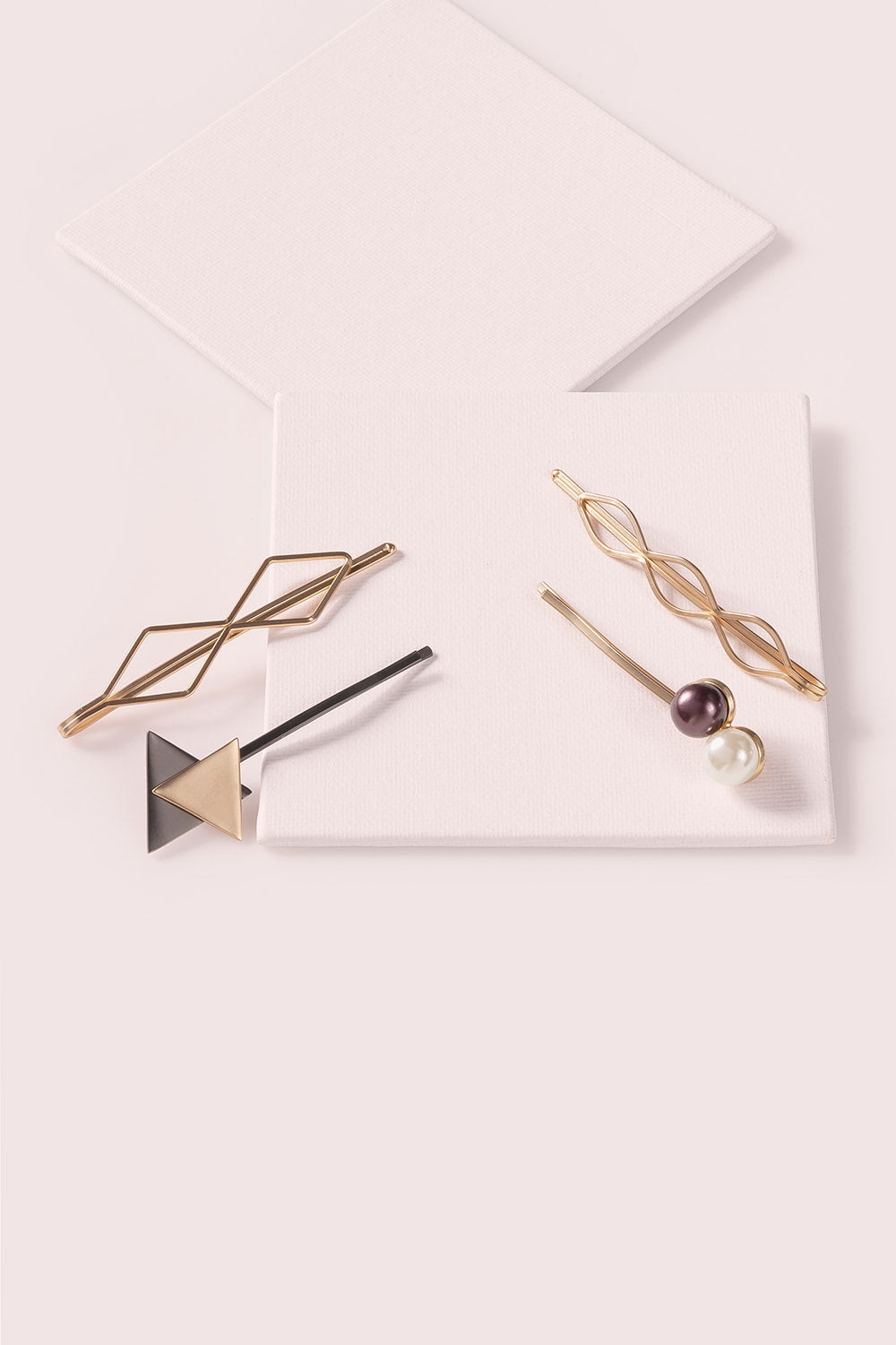 The Hair Edit gold, black & pearl decorative bobby pin hair accessories