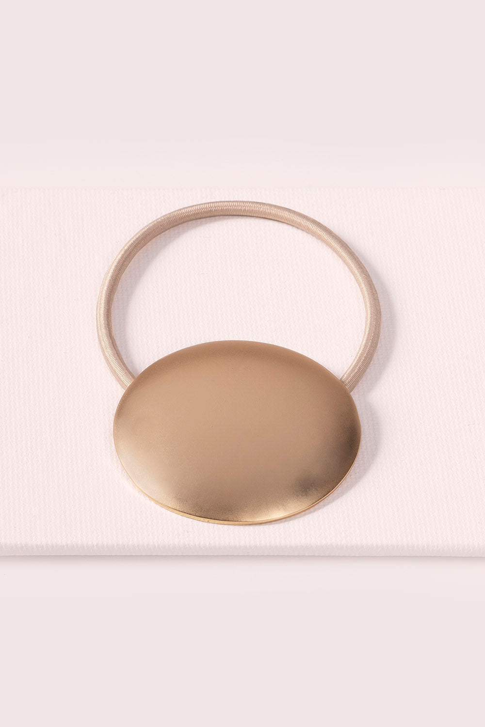 The Hair Edit Soft Gold Royal Disk Circular Metal Hair Tie