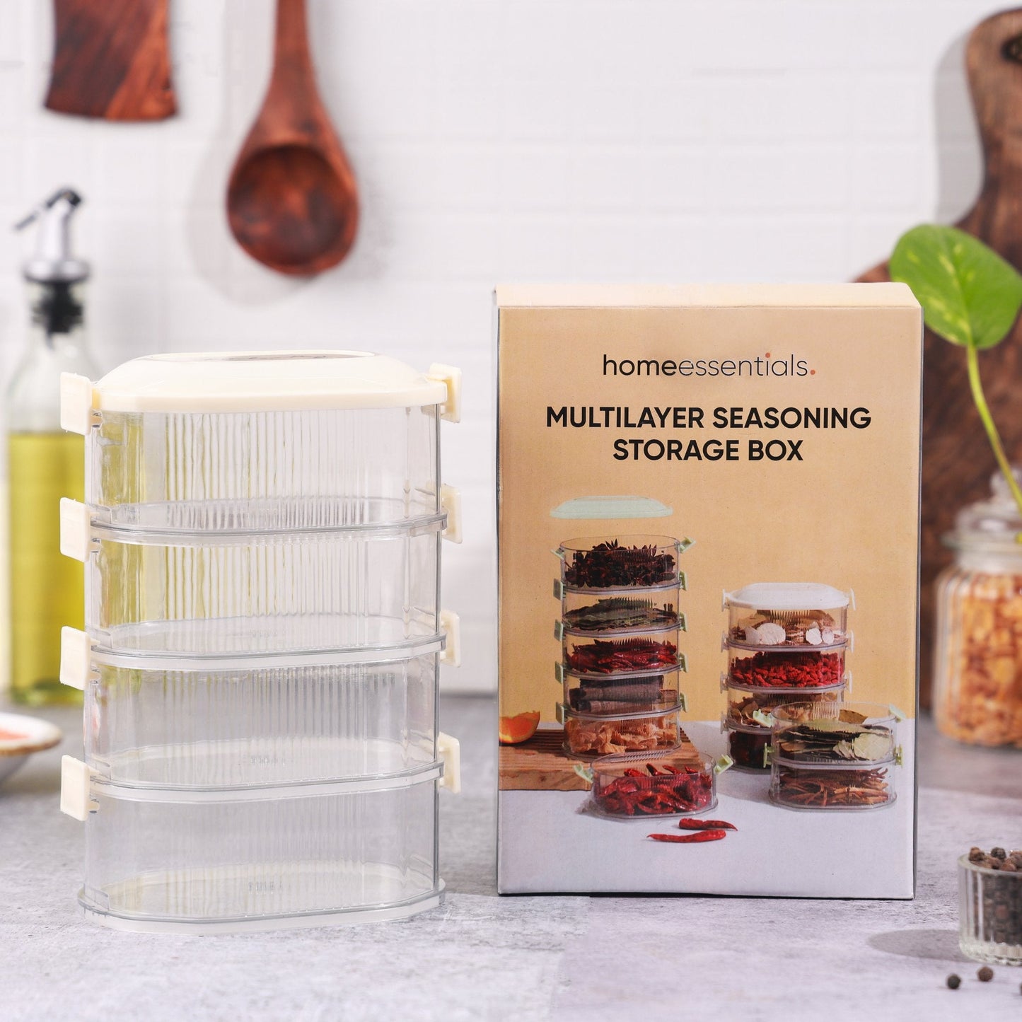 Multilayer Seasoning Storage Box
